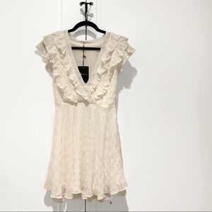 Top Culture White Ruffle Dress